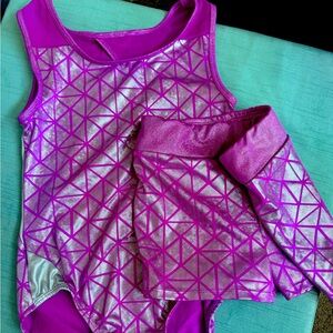 NWOT 2 piece gymnastics outfit. Girls 10/12